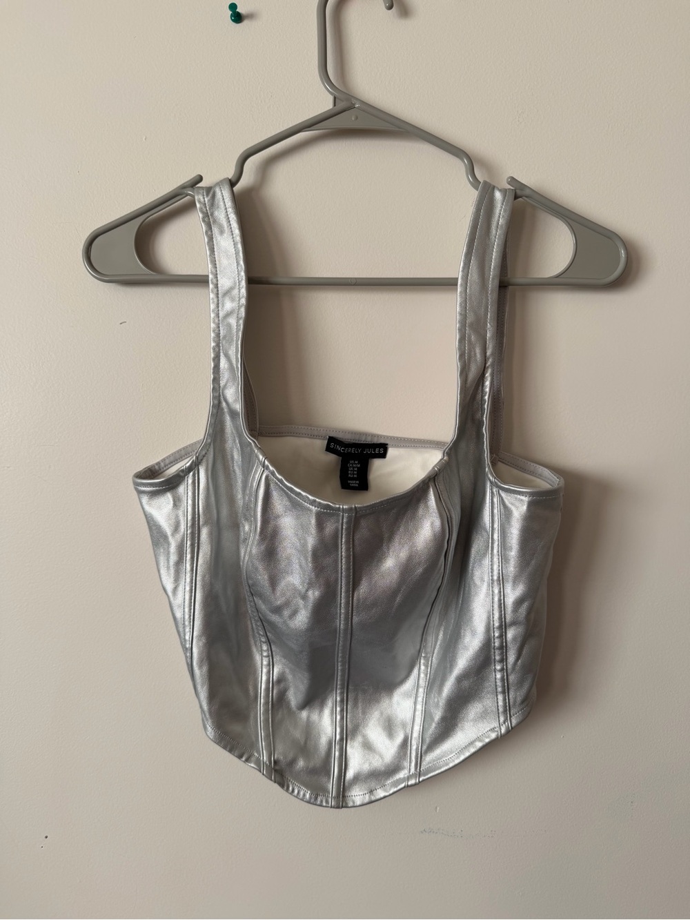 Sincerely Jules Silver-Trim Tank Top